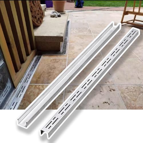 OPOLDBDMAC Entwässerungsrinne 1 M Lang Edelstahl Kanalrost Abnehmbar Entwässerungsrost Metall-Regenrinnenkanal Für Die Landschaftsgestaltung Im Freien(100x10x5cm/39.4x3.9x2in) von OPOLDBDMAC