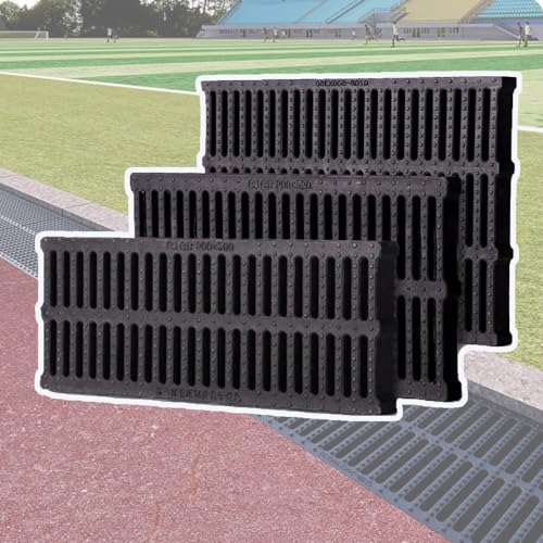 OPOLDBDMAC Entwässerungsrinne Abflussgitter Für Den Außenbereichm,Abwasserkanal Gully Abflussrost Für Betonauffahrten, Außenhof, Garten, Garage, Bodengitter-Abdeckung(50X25X2cm/19.7x9.8x0.8in) von OPOLDBDMAC