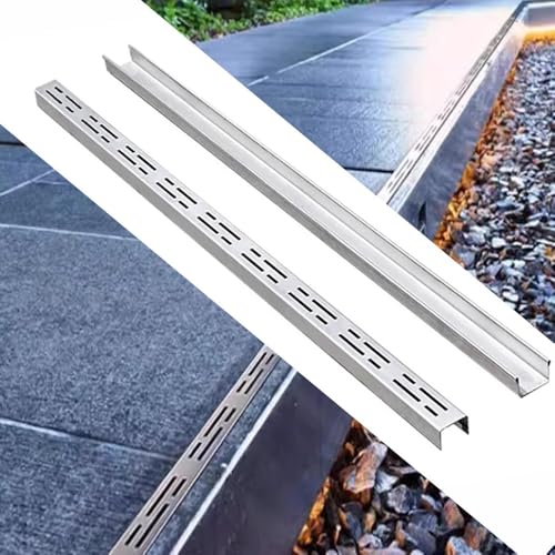 OPOLDBDMAC Entwässerungsrinne Schmaler Entwässerungsrost Lineares Hofablauf Regenrinnen Abflussgitter Mini Bodenablauf Für Beton/Pflastersteine/Terrassen/Gehwege(100x10x5cm/39.4x3.9x2in) von OPOLDBDMAC