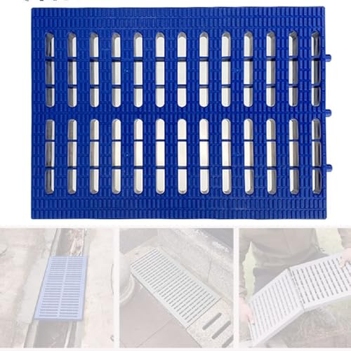 OPOLDBDMAC Grabenabdeckung Kunststoff Abflussabdeckung Für Den Außenbereich,rechteckig Abflusssieb, 30x20 30x30cm Drainagegitter Abdeckung Ersatz, Kanalrost Für Terrasse(Blue,W20cm/7.8in) von OPOLDBDMAC