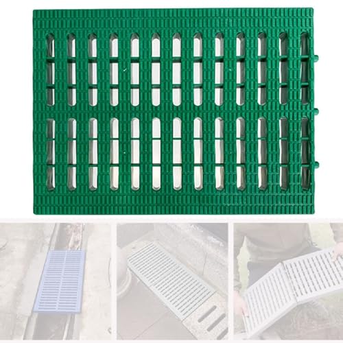 OPOLDBDMAC Grabenabdeckung Kunststoff Abflussabdeckung Für Den Außenbereich,rechteckig Abflusssieb, 30x20 30x30cm Drainagegitter Abdeckung Ersatz, Kanalrost Für Terrasse(Green,W20cm/7.8in) von OPOLDBDMAC