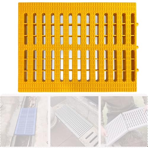 OPOLDBDMAC Grabenabdeckung Kunststoff Abflussabdeckung Für Den Außenbereich,rechteckig Abflusssieb, 30x20 30x30cm Drainagegitter Abdeckung Ersatz, Kanalrost Für Terrasse(Yellow,W20cm/7.8in) von OPOLDBDMAC