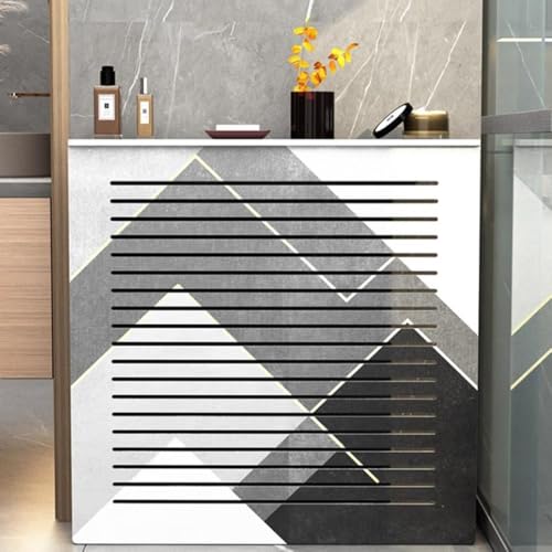 OPOLDBDMAC Heizkörperabdeckung Weiß Heizungsverkleidung Ohne Bohren Verkleidung Heizkörper Staubdicht Rauchfrei Heizungsabdeckung PVC Holz Heizkörper Abdeckung(23.6"Lx27.6"Hx7.9"W/60x70x20cm) von OPOLDBDMAC