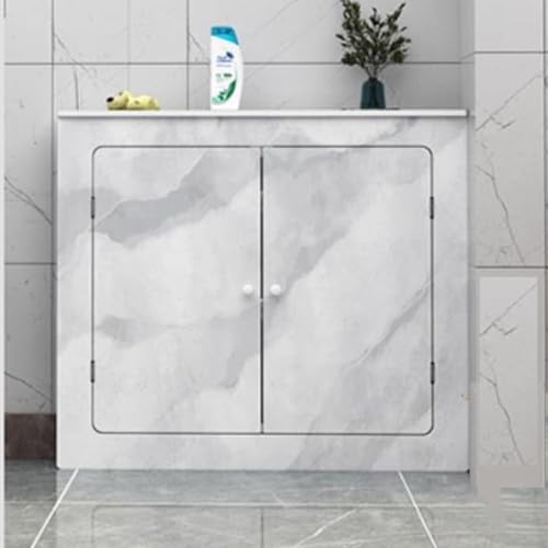 OPOLDBDMAC Heizkörperverkleidung, Klein Modern Heizungsverkleidung PVC Lackiert Schrank Heizkörper Abdeckung Für Wohnzimmer, Schlafzimmer, Küche, Wärmepumpe Verkleidung(4-side-A,60x60cm/23.6x23.6in) von OPOLDBDMAC