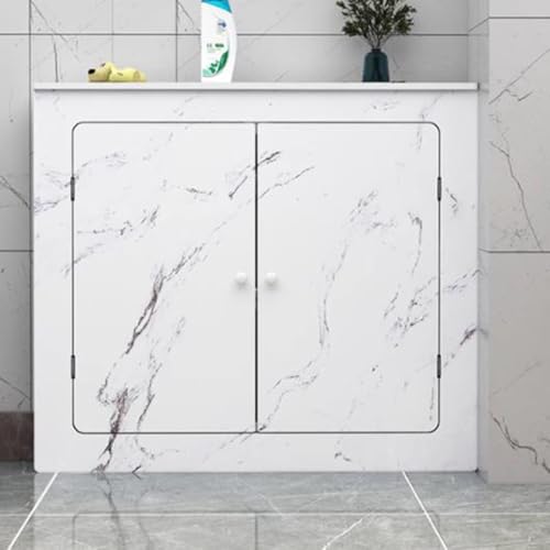 OPOLDBDMAC Heizkörperverkleidung, Klein Modern Heizungsverkleidung PVC Lackiert Schrank Heizkörper Abdeckung Für Wohnzimmer, Schlafzimmer, Küche, Wärmepumpe Verkleidung(4-side-B,70x80cm/27.5x31.5in) von OPOLDBDMAC