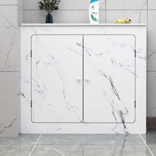 OPOLDBDMAC Heizkörperverkleidung Heizungsverkleidung Heizkörperabdeckung Badezimmerschrank Heizkörper Sichtschutz Heizkörper Verkleidung Abdeckung Wärmepumpe Verkleidung(4-side-B,70x70cm/27.5x27.5in) von OPOLDBDMAC