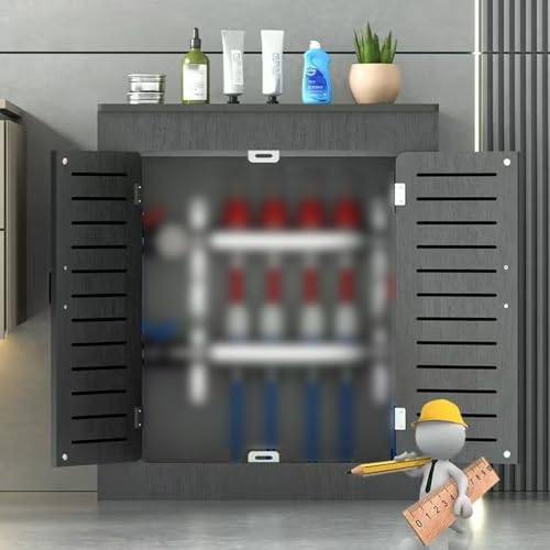 OPOLDBDMAC Heizungsabdeckung Heizkörperverkleidung 2 Türen Schrank，Modern Heizkörperregal Heizungsverkleidung，Heizkörper Abdeckung Für Schlafzimmer Wohnzimmer(31.5 * 31.5 * 7.8in/80 * 80 * 20cm) von OPOLDBDMAC