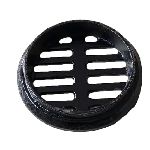 OPOLDBDMAC Schwarz Bodenablauf Gusseisen Ablaufgitter Rund Entwässerungsrost Für Außenbereich, Robuster Klein Kanalisationsabdeckung Für Betonboden(250mm/9.84in) von OPOLDBDMAC