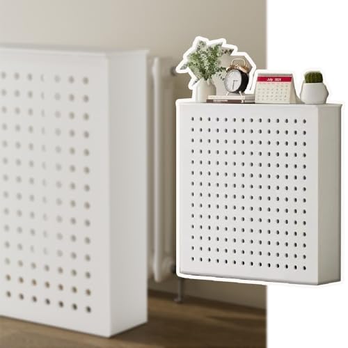OPOLDBDMAC Weiß Heizkörperverkleidung Heizungsverkleidung Für Schlafzimmer，PVC MDF Heizkörperabdeckung Couverture Décorative Pour Maison De Chauffage, Modernem Design(32"Lx32"Hx8"W/80x80x20cm) von OPOLDBDMAC