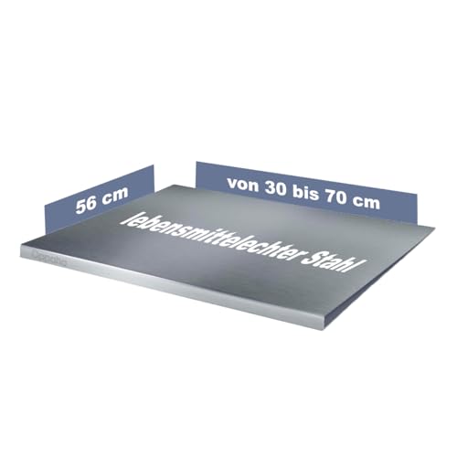 Oppaha - Küchenbrett aus Edelstahl - Professionelle Arbeitsplatte zum Kneten - Oberfläche aus AISI 304 mit rutschfester Matte - 56x45 cm Oppaha - Küchenbrett aus Edelstahl - Professionelle Arbeitsplatte zum Kneten - Oberfläche aus AISI 304 mit rutschfester Matte - 56x45 cm von OPPAHA