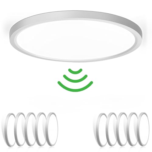 OPPEARL [10 Stücke LED Deckenleuchte mit Radar Bewegungsmelder, 24W 2400LM LED Lampe mit Bewegungsmelder Innen Rund, 4000K LED Deckenlampe Bewegungsmelder als Flurlampe, Balkon/Garage Lampe, Ø30CM OPPEARL [10 Stücke LED Deckenleuchte mit Radar Bewegungsmelder, 24W 2400LM LED Lampe mit Bewegungsmelder Innen Rund, 4000K LED Deckenlampe Bewegungsmelder als Flurlampe, Balkon/Garage Lampe, Ø30CM von OPPEARL