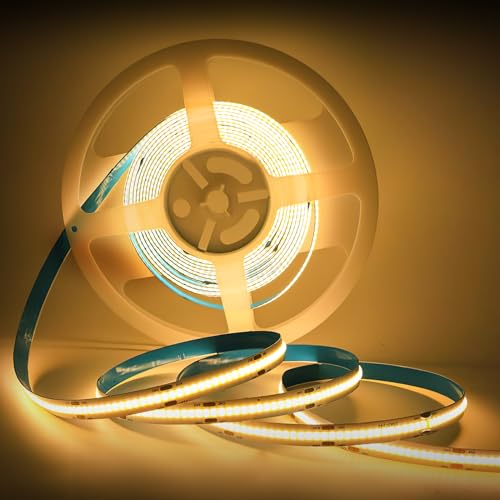OPPEARL COB LED Streifen 2M 3000K, 24V COB LED Stripe Warmweiß, Lichtband Led Selbstklebend mit 2400 LEDs, Lichtleiste für Küche Wohnzimmer DIY OPPEARL COB LED Streifen 2M 3000K, 24V COB LED Stripe Warmweiß, Lichtband Led Selbstklebend mit 2400 LEDs, Lichtleiste für Küche Wohnzimmer DIY von OPPEARL
