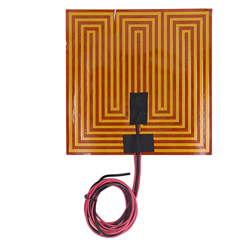 OPPWONG 3D -Drucker -Wärmematte, Flexible Polyimidheizungsplatte Filmheizung Thermalpads Kleberheizungsplatte Wärmestreifen für 3D -Drucker -erhitzte Bett 7,9 X 7,9 Zoll (DC12V 120W) von OPPWONG