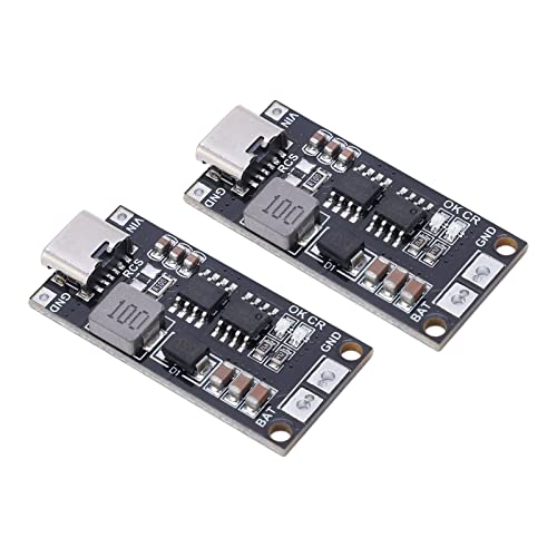 OPPWONG Batterie -Ladeplatine, 2pcs Ladung Entladung Integriertes Step -Up -Modul USB -Ladeanschlussmodul Lithium -Batterie -Modul 2S Typ C Bis 8,4 V Boost Ladegerät für die (1A) von OPPWONG