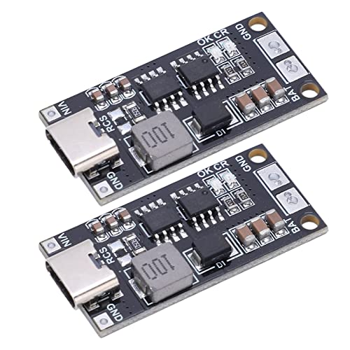 OPPWONG Batterie -Ladeplatine, 2pcs Ladung Entladung Integriertes Step -Up -Modul USB -Ladeanschlussmodul Lithium -Batterie -Modul 2S Typ C Bis 8,4 V Boost Ladegerät für die (2A) von OPPWONG