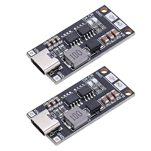 OPPWONG Batterie -Ladeplatine, 2pcs Ladung Entladung Integriertes Step -Up -Modul USB -Ladeanschlussmodul Lithium -Batterie -Modul 2S Typ C Bis 8,4 V Boost Ladegerät für die (4A) von OPPWONG