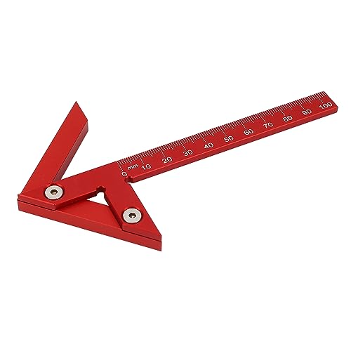 OPPWONG Center Finder, Aluminiumlegierung Imperial Circle Center Positioning Round Stab Center Finder Rechtwinkliger Lineal Line Line Line Tischler Lineal Messen das Scribing -Werkzeug von OPPWONG