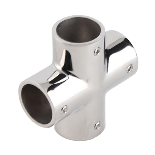 OPPWONG Doppelkreuzklemme, 4-Wege-Druckklemmen 4-Wege-Druckklemme 316 Edelstahl 25 Mm 1 Zoll 90 Grad 4-Wege Rohranpassungs-Hardware-Zubehör von OPPWONG