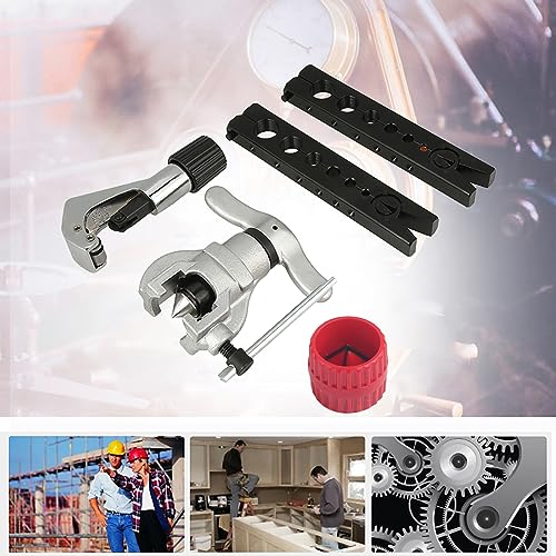 OPPWONG Flacking -Werkzeug HLK, Kupferflackwerkzeug Flare Werkzeug HLK Aluminiumrohr Flare Pipe Excentric Cone Flacking Tool Set Kupferreparatur Sortiment Kit Kit von OPPWONG