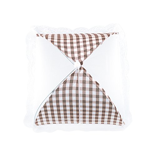OPPWONG Lebensmittelabdeckungen für Außennetz, Food Cover Glamping Essentials mit Atmungsaktivem Design für Lebensmittelschutz Zusammenklappbar (Beige) von OPPWONG
