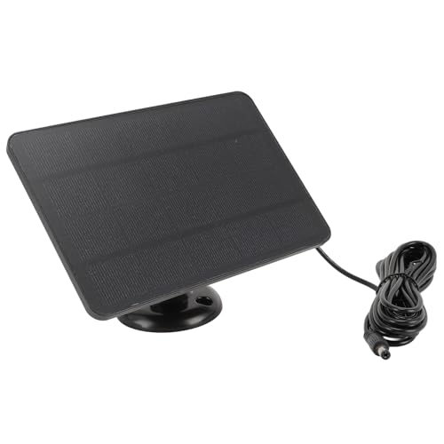 OPPWONG Solarpanel für Überwachungskamera, Solarpanel -Outlet Solar Panel Ladegerät für mit, Klammer, Konvertierungskabel und 1 Pack -Schraubenzubehör 4W 5V Sicherheit (BLACK) von OPPWONG