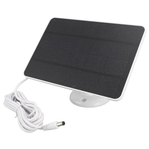 OPPWONG Solarpanel für Überwachungskamera, Solarpanel -Outlet Solar Panel Ladegerät für mit, Klammer, Konvertierungskabel und 1 Pack -Schraubenzubehör 4W 5V Sicherheit (WHITE) von OPPWONG