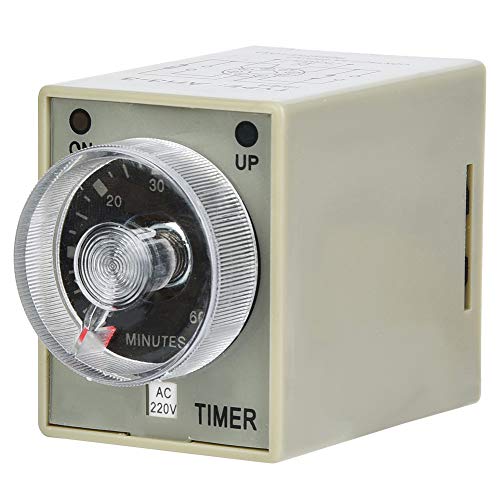 OPPWONG Timer -Relais, Verzögerungsverzögerung des Elektronischen Typs Einstellbarer Relais Relais AC Timer 8 Stifte 60 Min Timing Relais Zur Installation von 35 -mm -Schienen (220V) von OPPWONG