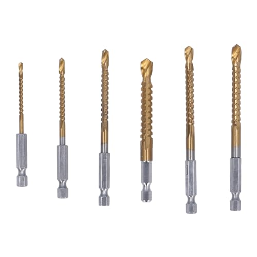 OPPWONG Twist Bohrer Bit Set, 3 Bis 8 Mm Sechskant Shank Gezacktes Schneidbohrbohrer Bit Loch Säge Bohrbit HSS -Bohrer Tibeschichtete Twist -Twist -Sackrill -Bohrbit für Holzstahl OPPWONG Twist Bohrer Bit Set, 3 Bis 8 Mm Sechskant Shank Gezacktes Schneidbohrbohrer Bit Loch Säge Bohrbit HSS -Bohrer Tibeschichtete Twist -Twist -Sackrill -Bohrbit für Holzstahl von OPPWONG