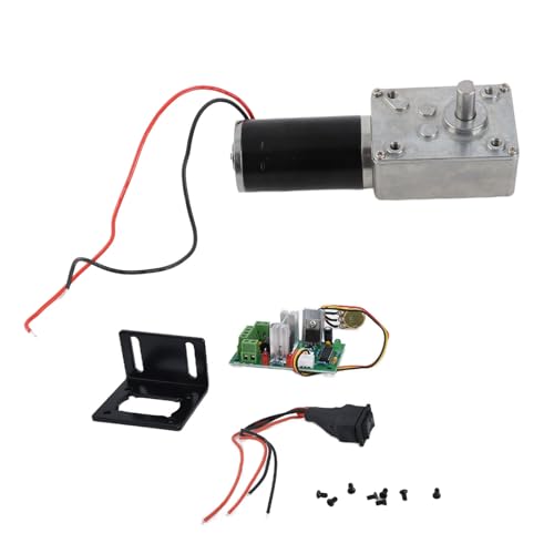 OPPWONG Zahnradmotor, DC12V Getriebemotor Hoher Drehmoment DC Motor Niedriger Drehzahl Elektromotor Speed Reduktion Maschinenzubehör mit 8 Mm Welle für Roboter Drehungstür Schloss (12V200RPM) von OPPWONG