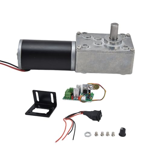 OPPWONG Zahnradmotor, DC12V Getriebemotor Hoher Drehmoment DC Motor Niedriger Drehzahl Elektromotor Speed Reduktion Maschinenzubehör mit 8 Mm Welle für Roboter Drehungstür Schloss (12V400RPM) von OPPWONG