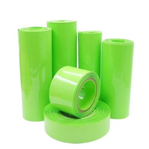 1/5/20M 18650 Lipo-Akku PVC-Schrumpfschlauchpaket 24 mm-100 mm | Fruchtgrüne isolierte Folienverpackung, Gehäuseschutz, Kabelhülle(WIDTH 30MM_3 METER) von OPQWAPECE