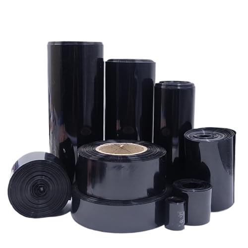 1/5/20M 18650 Lipo-Akku PVC-Schrumpfschlauchpaket 8 mm-100 mm | Schwarze isolierte Folienverpackung, Lithium-Gehäuseschutz, Kabelhülle(WIDTH 40MM_1 M) von OPQWAPECE