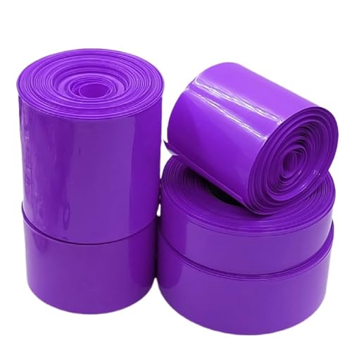 1–20 m 18650 Lipo-Akku, PVC-Schrumpfschlauch, 30–100 mm, violette Isolierfolie, Lithium-Gehäuseschutz, Kabelhüllenpaket(WIDTH 43MM_1M) von OPQWAPECE