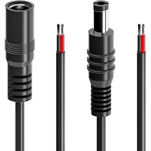 10 PAARE 12-V-Gleichstromkabel, Stecker 2,1 mm x 5,5 mm | DC-Pigtail-Adapter und Hohlsteckerbuchse 10 PAARE 12-V-Gleichstromkabel, Stecker 2,1 mm x 5,5 mm | DC-Pigtail-Adapter und Hohlsteckerbuchse von OPQWAPECE