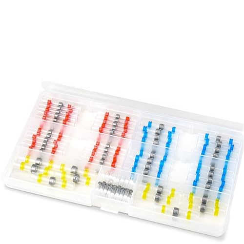 100 Stück wasserdichte Lötdichtungs-Schrumpf-Stoßverbinder | Isolierte elektrische Kabelschuhe for Auto und elektrische Geräte 100 Stück wasserdichte Lötdichtungs-Schrumpf-Stoßverbinder | Isolierte elektrische Kabelschuhe for Auto und elektrische Geräte von OPQWAPECE