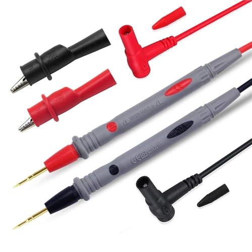 1000V 20A Multimeter Test Leads Probes Banana Plug, 24K Gold Digital Multimeter Probes Electrical Test Probe for most Multimeter 1000V 20A Multimeter Test Leads Probes Banana Plug, 24K Gold Digital Multimeter Probes Electrical Test Probe for most Multimeter von OPQWAPECE