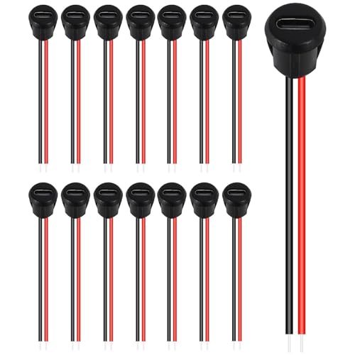 15 Stück USB-C-Anschluss, Typ-C-Buchsengehäuse | Wasserdichter Buchsen-Ladeanschluss, 3 A USB-C 15 Stück USB-C-Anschluss, Typ-C-Buchsengehäuse | Wasserdichter Buchsen-Ladeanschluss, 3 A USB-C von OPQWAPECE