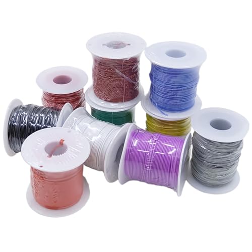 25–100 m superweiches verzinntes Kupferdraht-Set (Zwei-Farben-Mix-Set) | hitzebeständiger, flexibler Silikondraht 30/28/26/24/22/20 AWG(Boxed 20,30AWG x100m x2 rolls) von OPQWAPECE