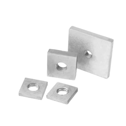 5~40 Stück M2-M8 verzinkter Kohlenstoffstahl dünne Vierkantmutter Aluminiumprofil-Zubehörschieber(M6x25x25x5 (5pcs)) von OPQWAPECE