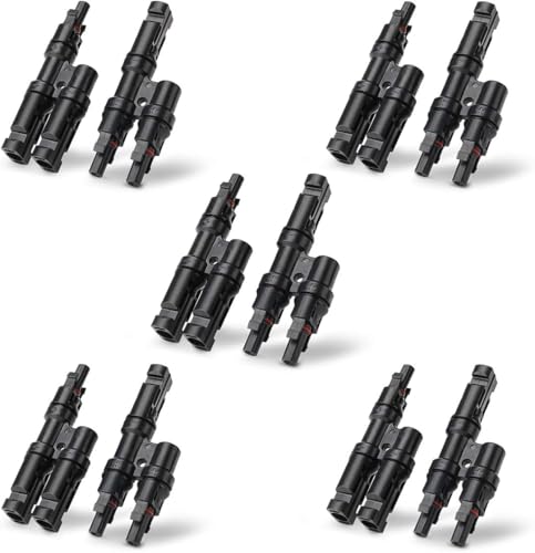 5 pairs Solar Branch Connectors Y Connector for Parallel Connection Between Solar Panels FMM+MFF Solar Branch Connectors von OPQWAPECE