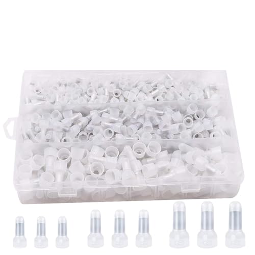 580 Stück Crimp-Anschlussklemmen mit geschlossenem Ende + Crimpzange – 22–16/16–14/12–10 AWG | Nylon-Kabelendkappen, autokompatibel, sicherer Kabelabschluss(1 kit) von OPQWAPECE