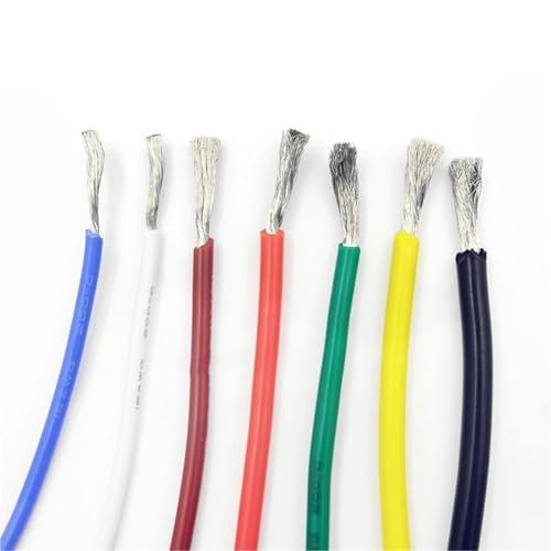 5M/10M flexibles, superweiches Silikonkabel | 1-30 AWG, Beleuchtungskupferdraht(20AWG,5M_RED) von OPQWAPECE