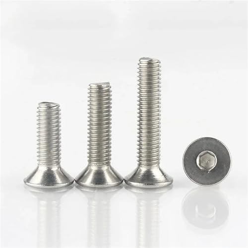 Edelstahl M2-M5 Sechskant Flachkopf Senkkopfschraube Möbelbolzensatz(M3m4m5-440pcs) von OPQWAPECE