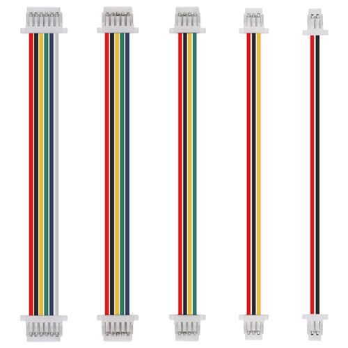 JST SH1.0 1,0 mm Buchse auf Buchse Kabelstecker, 28 AWG Anschluss | Doppelkopf JST 1.0 2/3/4/5/6 Pin Stecker(6p) von OPQWAPECE