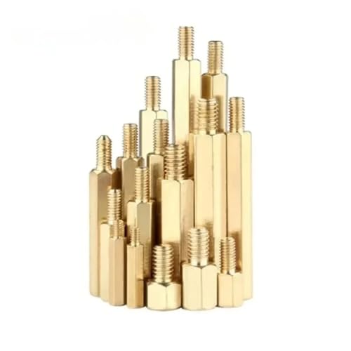 Sechskantschraube aus Messing mit Außen- und Innengewinde for Stützplattenrahmen M2-M5(M5 (Thread 7mm),55MM (5P)_BRASS) von OPQWAPECE