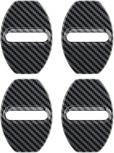 OPSOL Autotürschloss-Abdeckung für Mercedes A-Class B-Class C-Class GLC ML-Class GLE-Class CLA AMG GT,Edelstahl Türriegel Schutzkappe Rostfrei Türschlösser Schutzabdeckung,A/Carbon Fiber von OPSOL