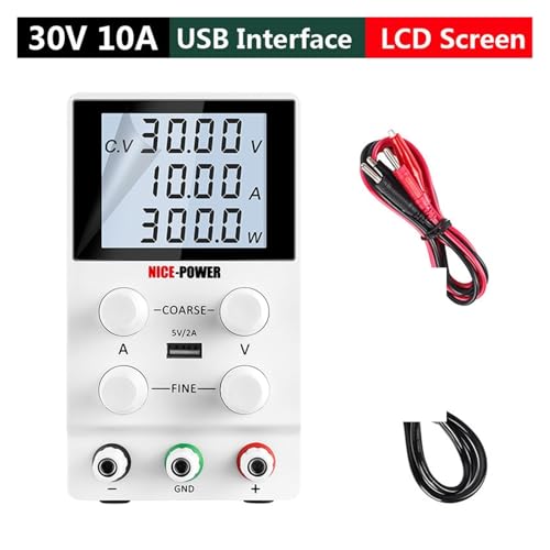 DC-Stromversorgung variabel, 12. 0V 3A. Hochpräzise Schaltspannung reguliert DC Labor-Stromversorgung 3 0V 10A 60V 5A Netzteile Verstellbare Bankquelle Hohe Präzision (Color : SPS3010D) von OPSREY