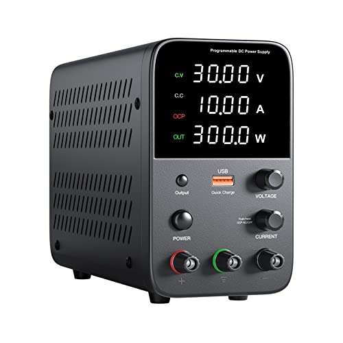 OPSREY DC-Stromversorgung variabel, Einstellbar DC Stromversorgungslaborlabor programmierbar Stromversorgungsversorgung Kurzschluss Alarm Variable Grob- und Feinanpassungsspannungsregler Hohe Präzision (Col, 6754137654387664346 von OPSREY