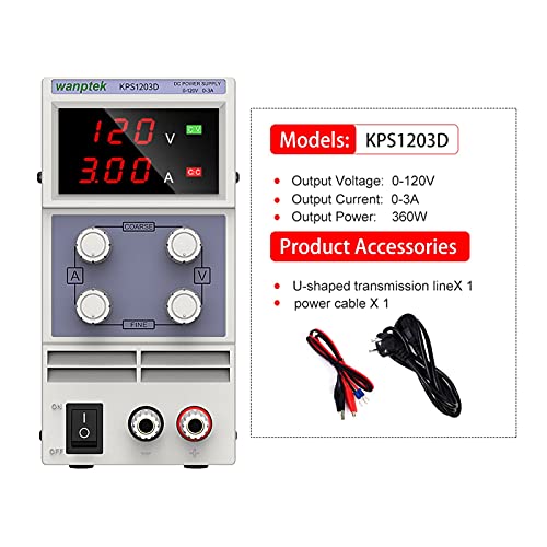 DC-Stromversorgung variabel, Labor-DC-Stromversorgung Einstellbare Spannungs-Regler Stabilisator Schalt Variable Bank Quelle 30v 10a Hohe Präzision (Color : 3 Digits 120V 3A) von OPSREY