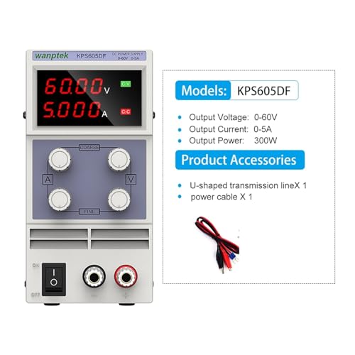 DC-Stromversorgung variabel, Labor-DC-Stromversorgung Einstellbare Spannungs-Regler Stabilisator Schalt Variable Bank Quelle 30v 10a Hohe Präzision (Color : 4 Digits 60V 5A) von OPSREY